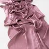 Women Plain Silk Satin Hijab Scarf Different Sides Bark Wrinkles Solid Color Long Shawl Muslim Women Smooth Silk Like Underscarf