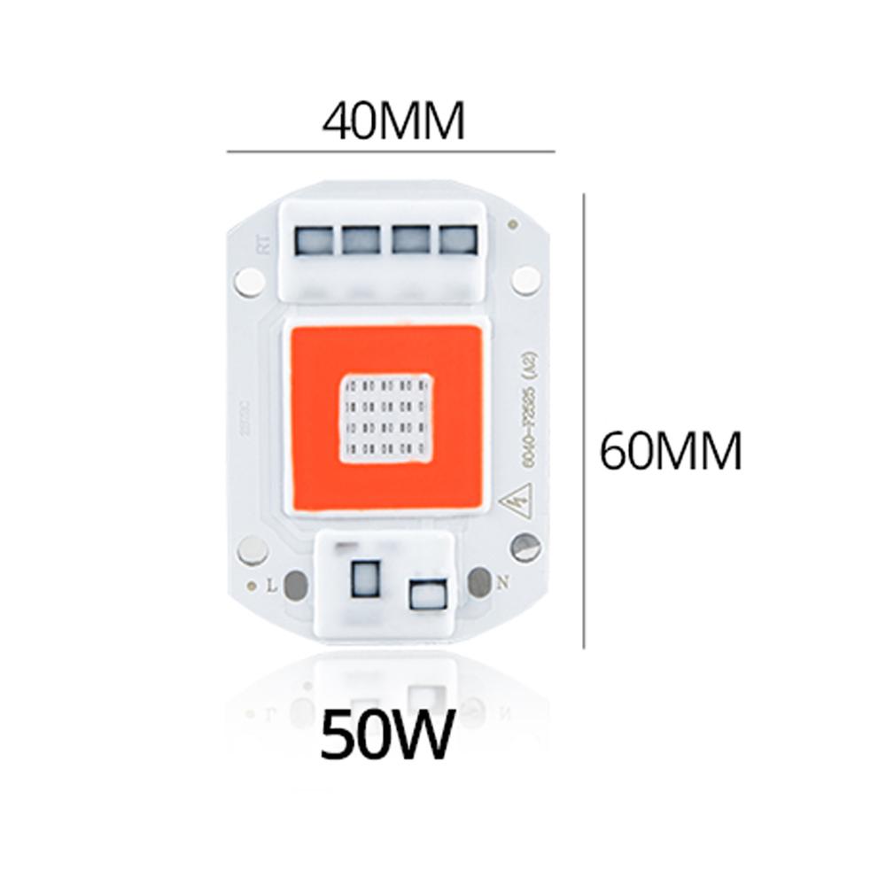 

Красный + синий светильник для растений, 20/30/50 Вт, полный спектр, светодиодный светильник для выращивания растений COB, чипы для выращивания растений, тепличная палатка, 110/220 В 220V
