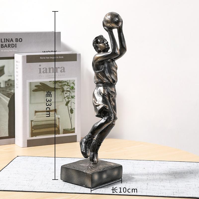 Severský Moderní Golf Basketbal Akční Figurka Pryskyřičné Řemeslné Dekorace Kreativní Domov Obývací Pokoj Stůl Okno Socha Suvenýr Dárek