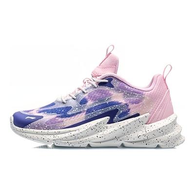 Li Ning Youth  Childrens Night Elf Low Top Non-Slip Wear-Resistant Sports Casual Shoes Kids Sneakers Blue Pink YKCQ234-2