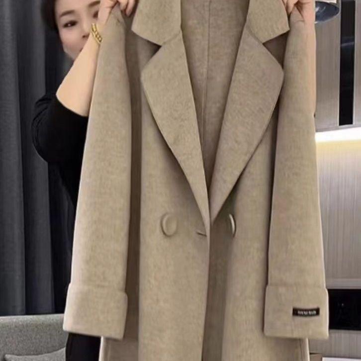 2025 Women's Slim Fit Double-Sided Wool Mid-Length Coat