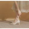 Fashion New high heels slim with fashion temperament of the girl pointed  gentle with skirt women's shoes single shoes