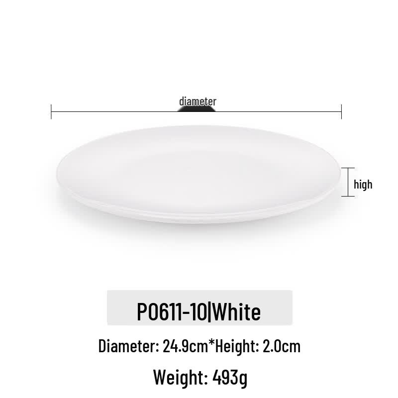 Commercial Melamine Round Flat Plate