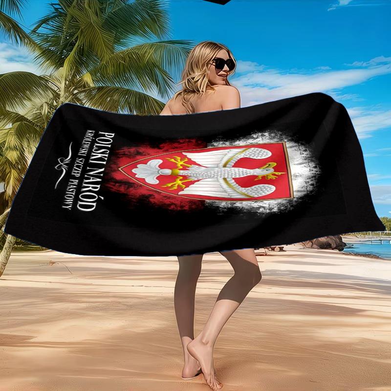 Eagle Of Poland: Symbolic Strength Beach Towel, Quick-drying, Easy To Care For, Suitable for Both Fitness and Beach Vacations,Sports Essential