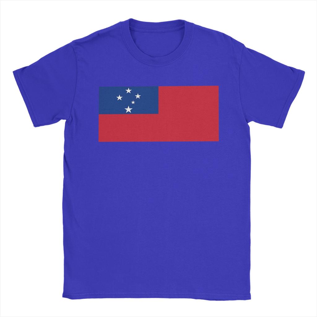 Samoa Flag T Shirts Unisexs Cotton Fashion TShirts Round Neck Tee Shirt Short Sleeve Clothes Printed