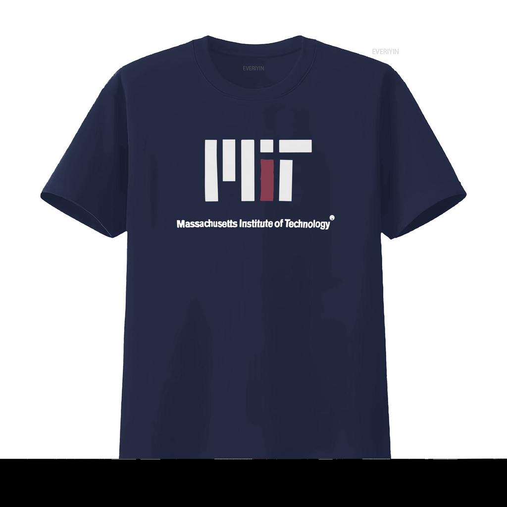 Maglietta MIT Massachusetts Institute of Technology Logo Moderno per Appassionati di Tecnologia vintage Lavata Traspirante Casual Leggermente
