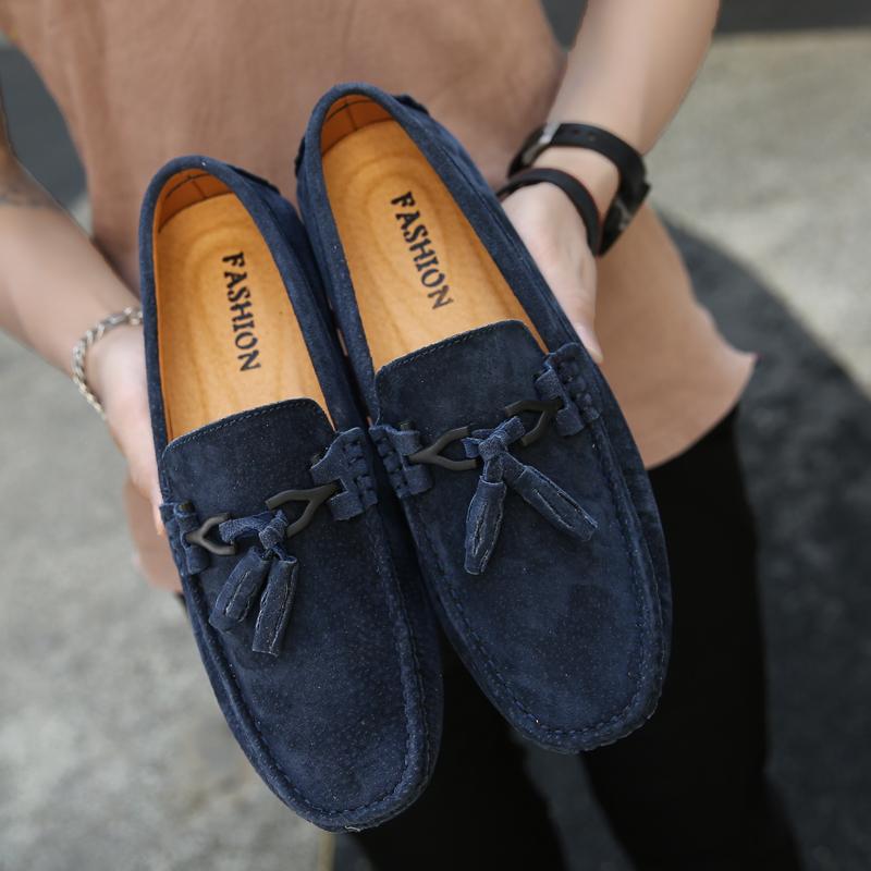 Fashion Men Shoes Sude Leather Casual Summer Shoes Classic Men Loafers Elegantes Slip On Men 'S Flats Moccasins Men Driving Shoes