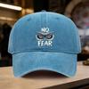 No Fear Owl Eyes Washed Baseball Cap Embroidered Graphic Distressed Cotton Unisex Outdoor Hat