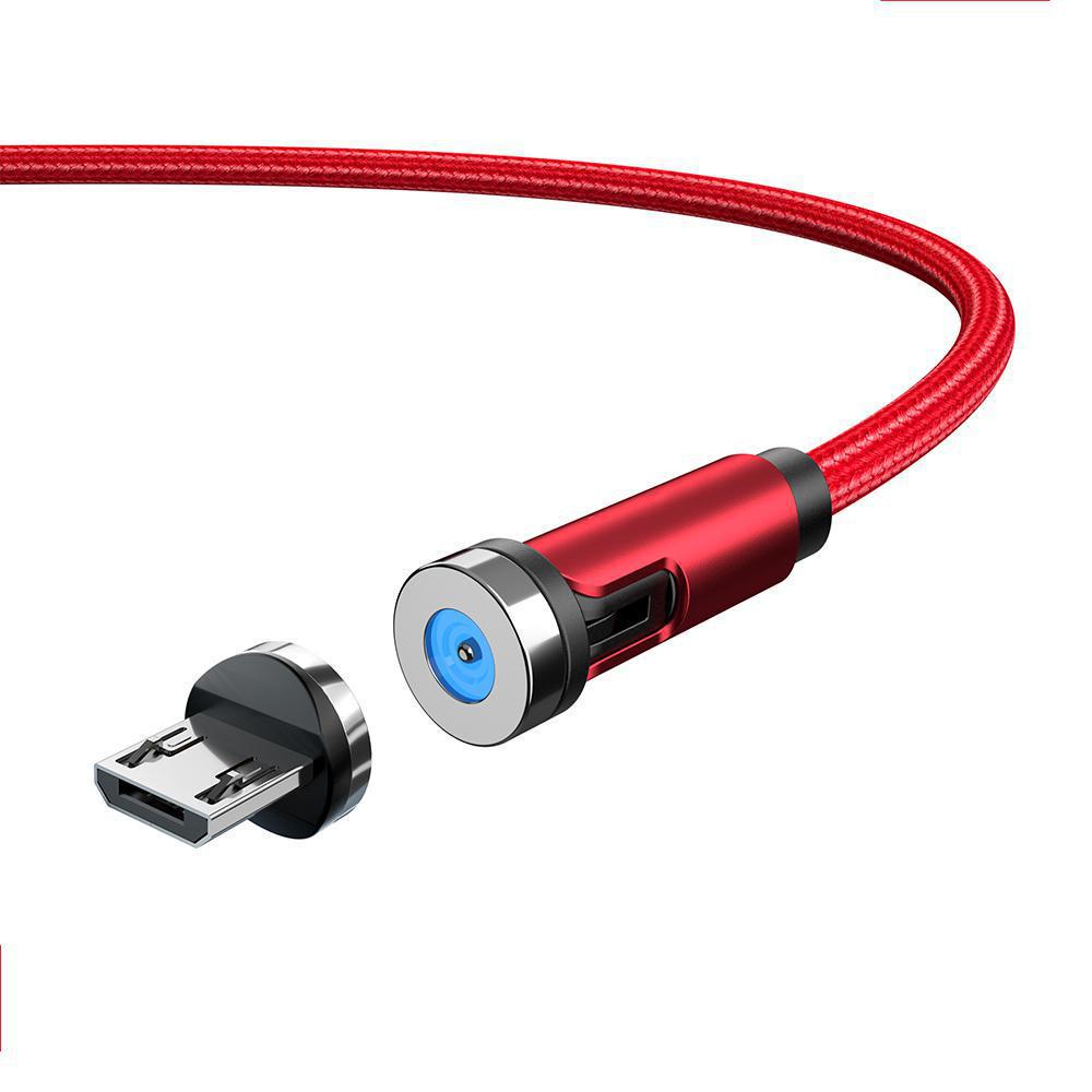 540° Rotating Magnetic 3-in-1 Charging Cable for Android, Apple, and Type-C Devices