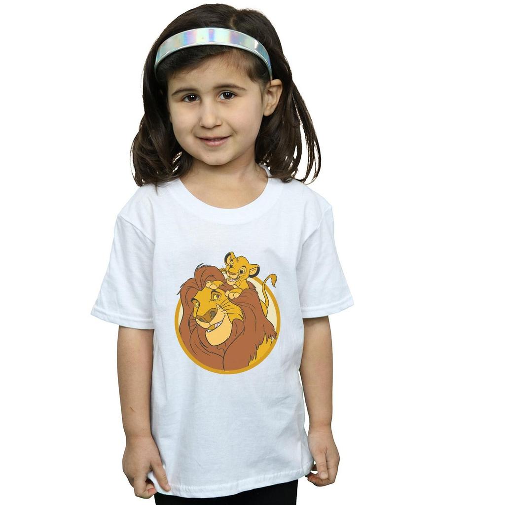 Disney Girls The Lion King Mufasa And Simba Cotton T-Shirt