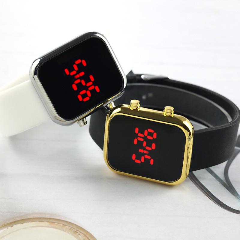 Silicone Button Electronic Watch Men'S Fashion Trend Electronic Led Student Watch