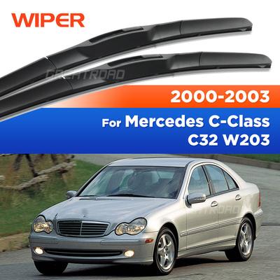 For Mercedes-Benz C-Class C32 W203 2000-2003 2001 2002 Wiper Front Wiper Blades Windshield Windscreen Window Brush 24"+21"