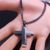 316L Stainless Steel Splice Cross Pendant Chain Necklace For Men Zircon Religion Protect Accessories