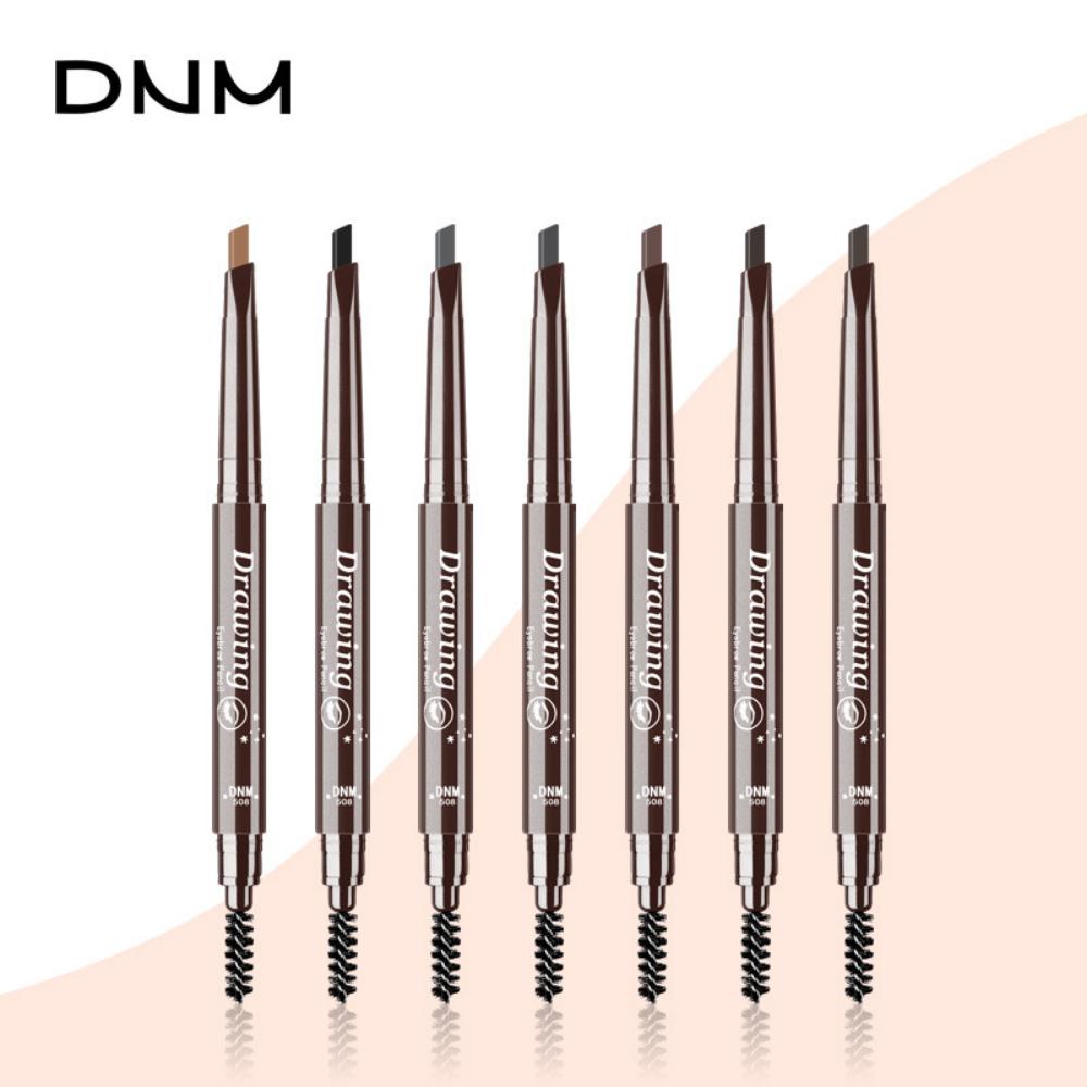 DNM Single 7-colour Double-ended Triangular Eyebrow Pencil with Brush for Natural and Easy Application for Beginners