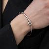 [925SILVER]CONNECT setTING bracelet(white GOLD color)