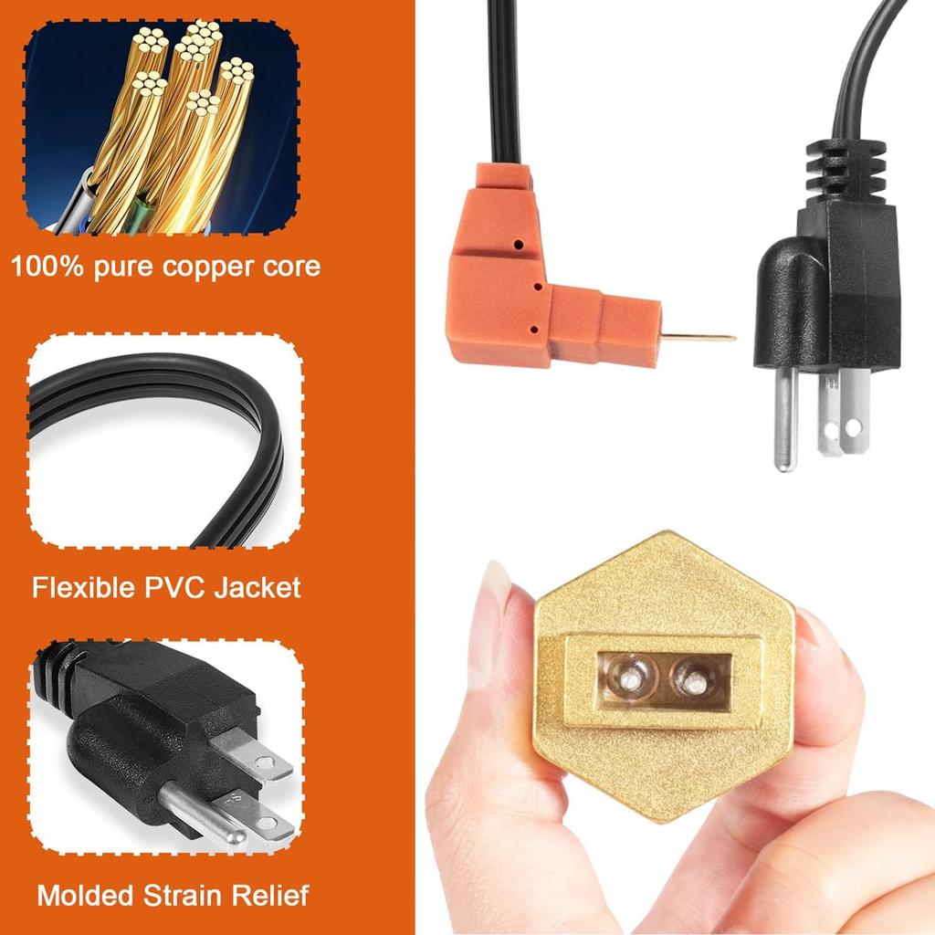 Engine Block Coolant Heater Kit replace for AR87167 suitable for John Deere 1025R 110 2210 2305 4210 445 X495 XUV Gator 850D 855D 855M 865E Tractors