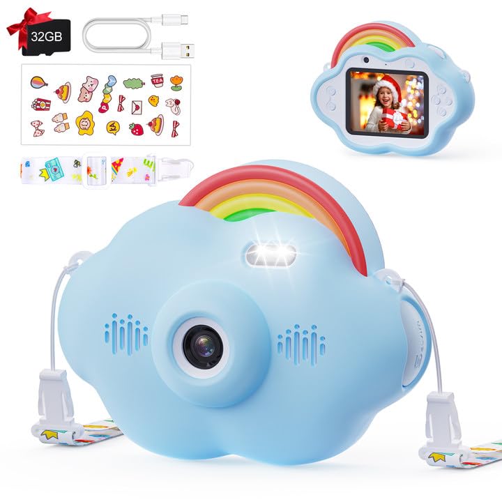 

Selvim Toy 40MP 1080P Video IPS Large 8x 1000mAh USB Dual Continuous Timer Audio Educational Day Birthday 32GB Memory Card Japanese Instruction Manual светло-синий