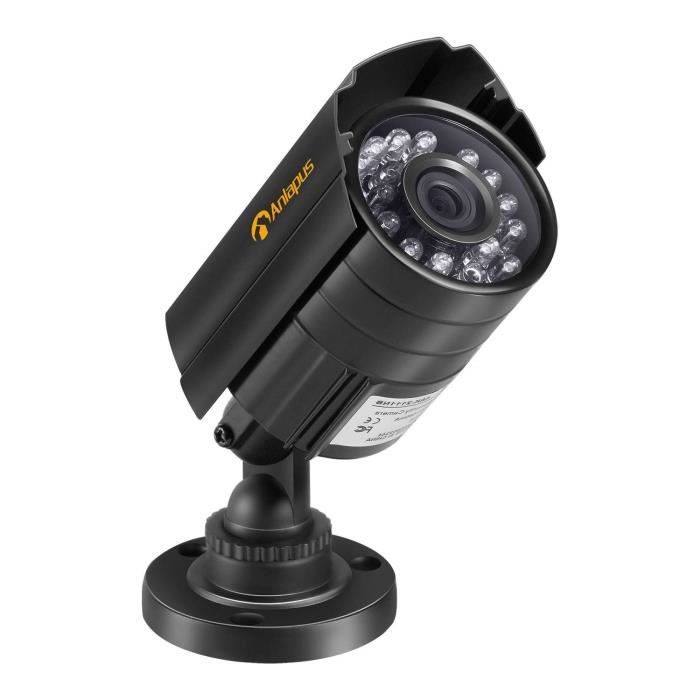 Anlapus Caméra de Surveillance HD 1080P 24PCS LEDs IR Objectif 3,6mm - Caméra Surveillance Extérieure de Rechange du Système 2154