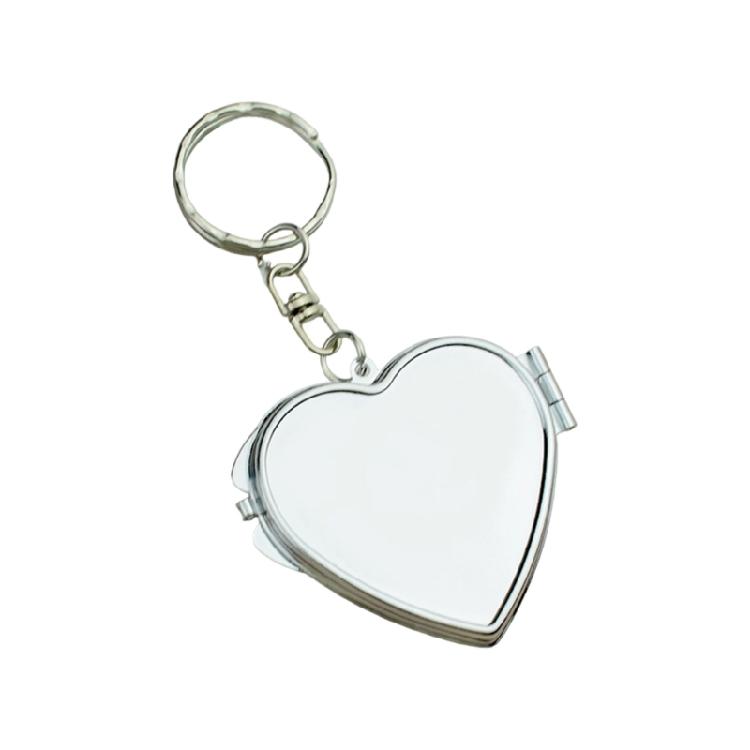 Easy To Clean Metal Keyring Cosmetic Mirror for Travel Office and Daily Activities Featuring Sturdy Construction
