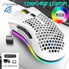 Rechargeable Gaming Mouse USB 2.4G Wireless RGB Light Honeycomb Gaming Mouse Desktop PC Computers Notebook Laptop Mice