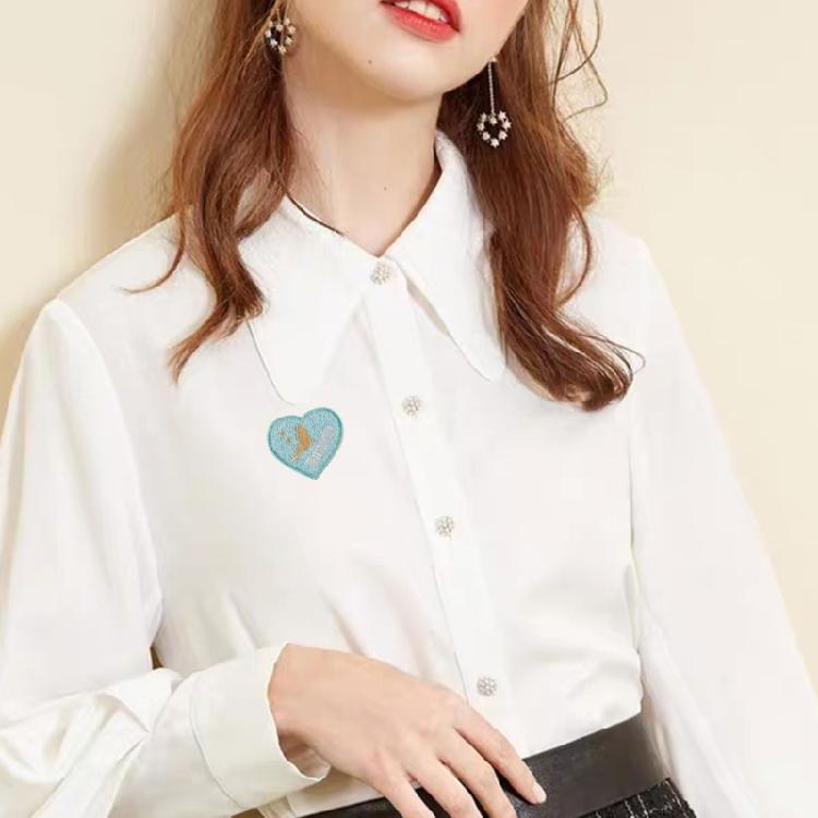 16pack Unique Heart Patches Luxurious Embroidery Patches Personality Appliques for Creative Projects