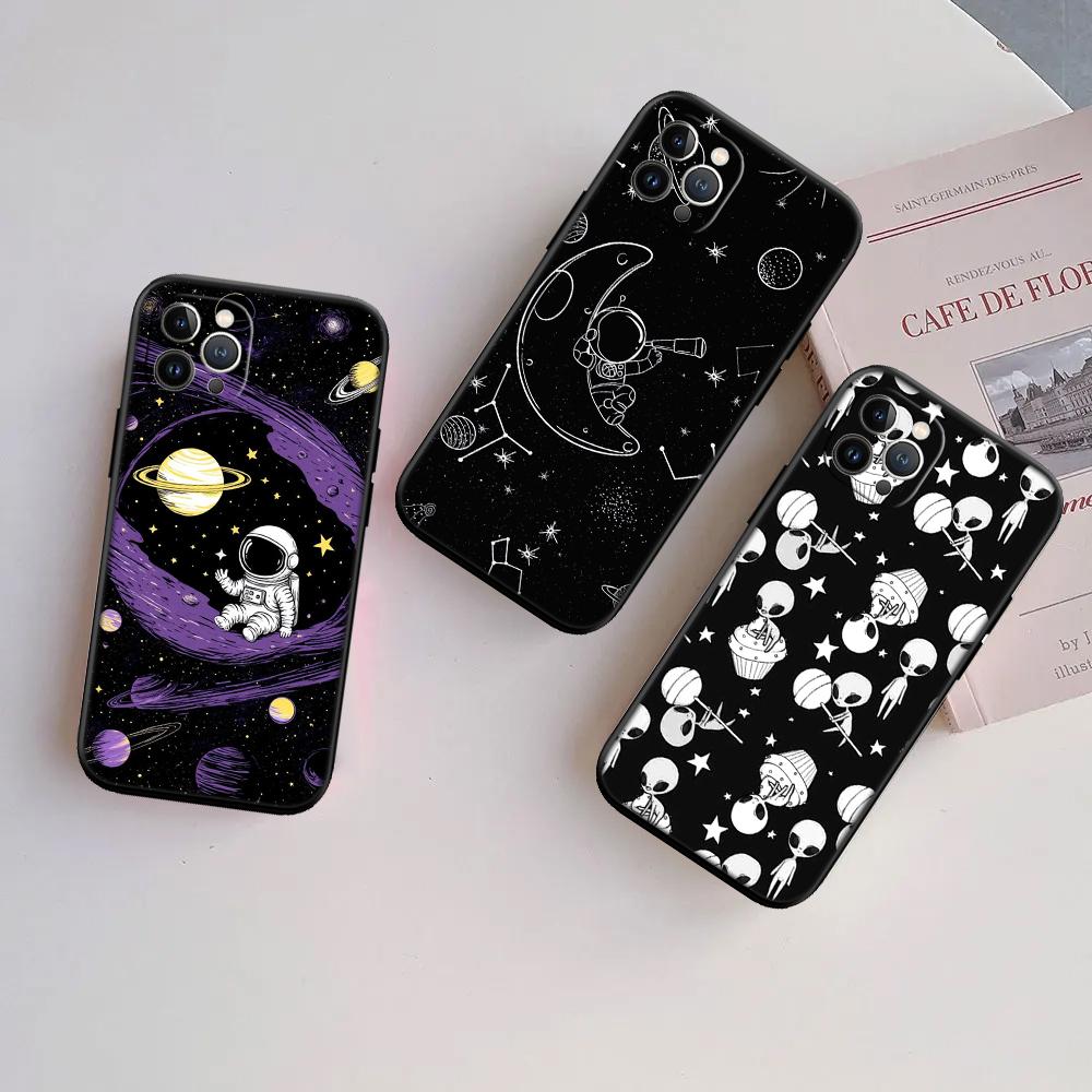 RA4 Astronaut Space Moon Alien Case for Samsung A11 A12 A13 A15 A52S A53 A55 A56 A70 A71 A72 A73 F06 F16 F56 S10 Plus S10e