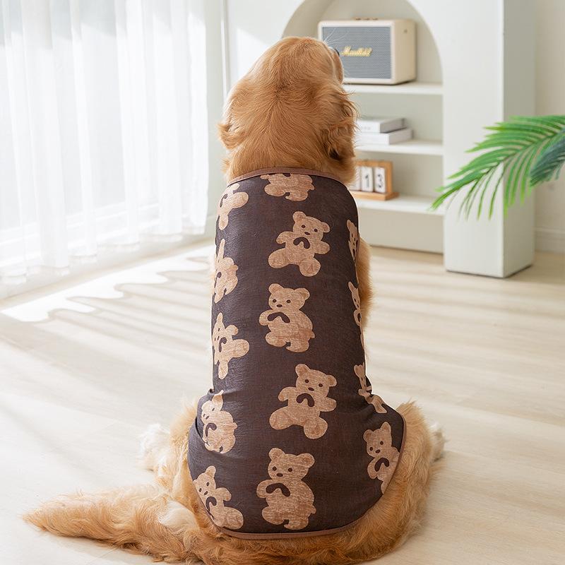 Frühling und Sommer Hund Golden Retriever Großer Hund Atmungsaktiv Dünn Koreanische Version Bärenhund Weste Mittelgroßer und Großer Hund Haustier Hund Kleidung