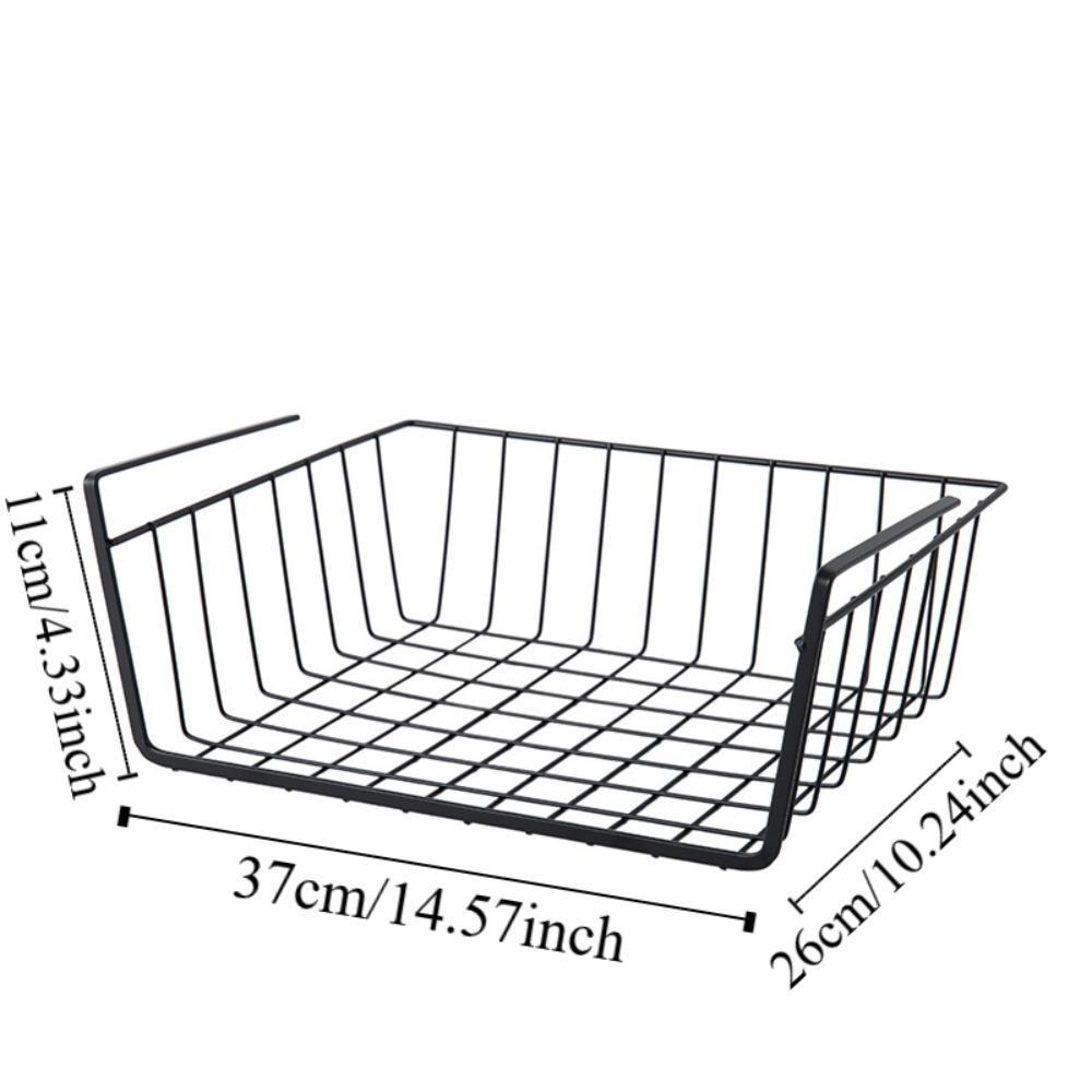 Space Saving Under Table Storage Basket Universal Organizer Storage Rack  Kitchen Organizer
