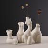 Handmade Household Ornaments Ins Human Body Plastic Art Vase Nordic Household Decoration Ceramic Vase Sculpture White Porcelain