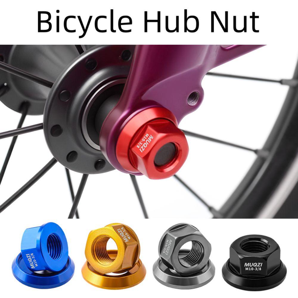 2pcs High Strength Rear Axle Screw Aluminum Zinc Zinc Alloy Bike Accessories Bicycle Hub Nut Cycling