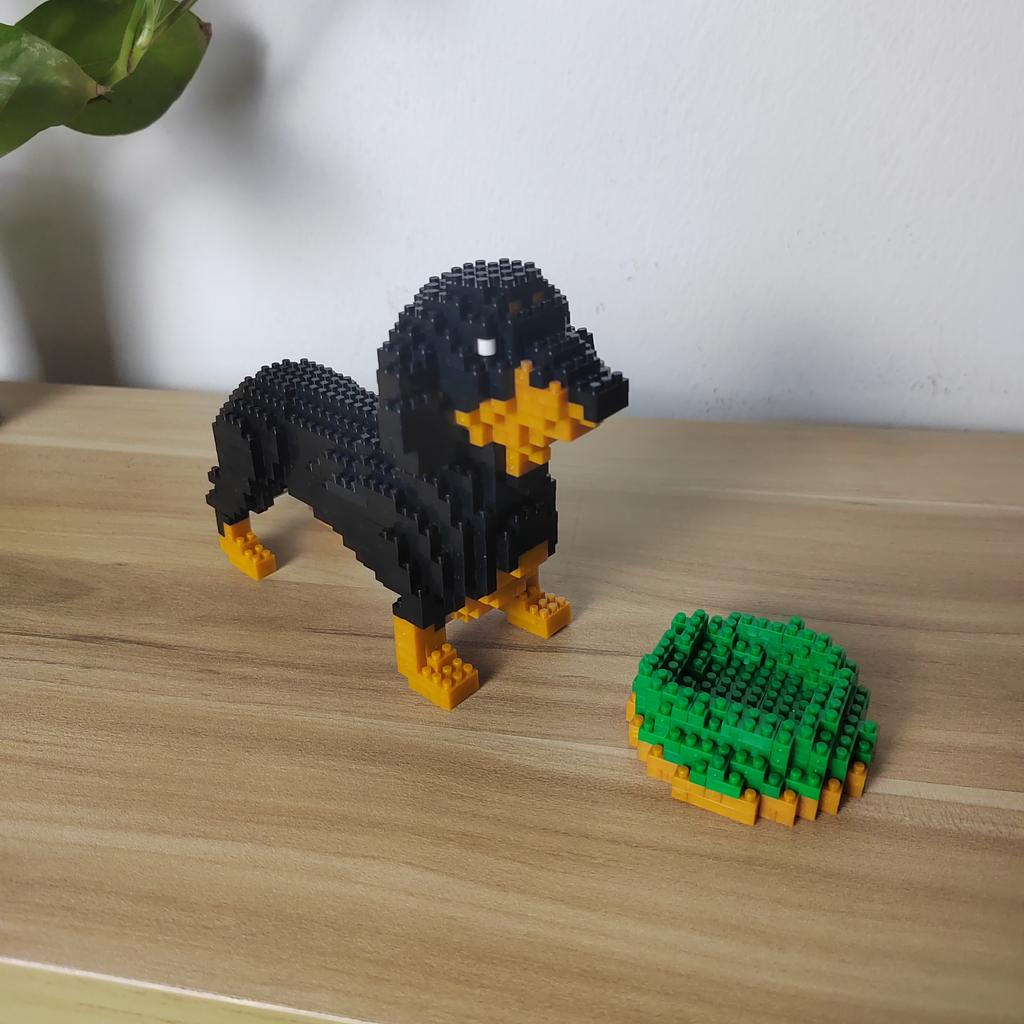 Giocattolo da Costruzione Cane Bassotto Mini Ultra Carino: Regalo Preferito, Qualità Eccezionale, Esperienza di Montaggio Divertente per Bambini