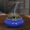 Miraicosmo Incense Burner and Holder Set, Ceramic with a Calming Color (Navy)