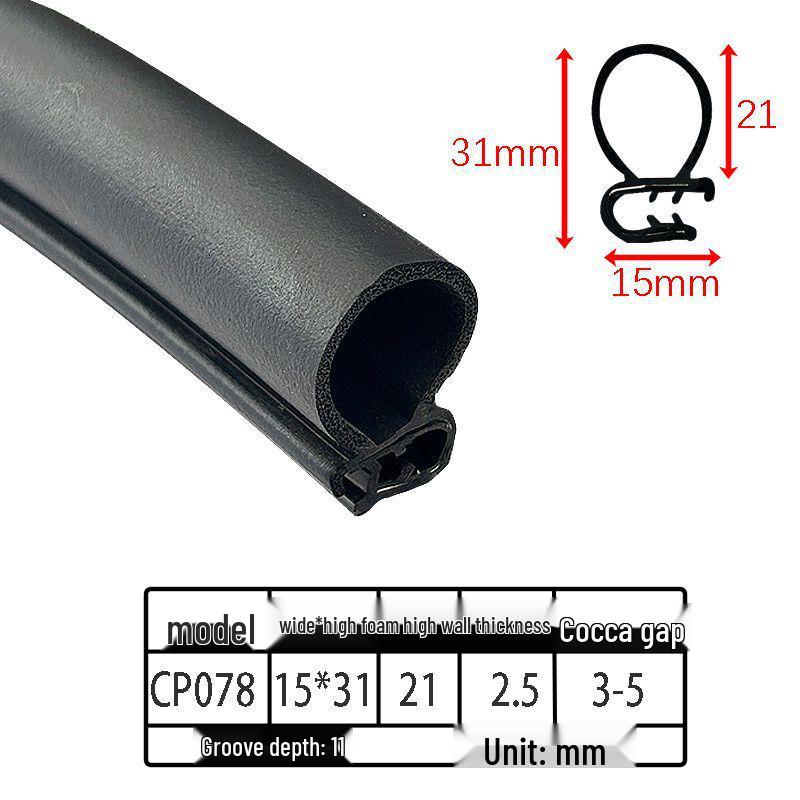 Customizable EPDM U-Shaped Rubber Sealing Strip for Electrical Cabinets and Car Doors