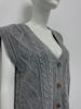 Speckled Dots Retro Diamond Button V-neck Sleeveless Autumn/Winter Women's Cardigan Vest