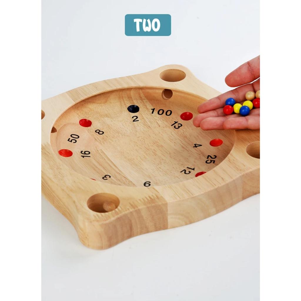 Roulette Schach Kinder Mathe Lernspielzeug Interaktives Gelegenheits-Partyspiel Kreatives Kompass-Schach Holzpuzzle Strategie-Spielzeug