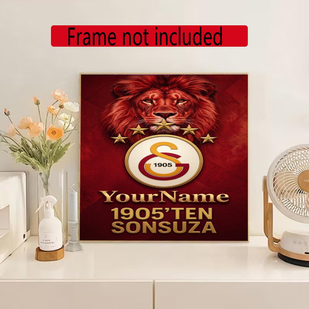 Galatasaray Personalized Text Diamond Painting Round Diamond Mosaic Rhinestones Diamond Embroidery Craft Kit Wall Decor Without Frame