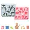 9-Hole Music Festival Theme Silicone Mold Musical Notes, Audio, Microphone Fondant Candy Chocolate Mould Cake Decorating Tools