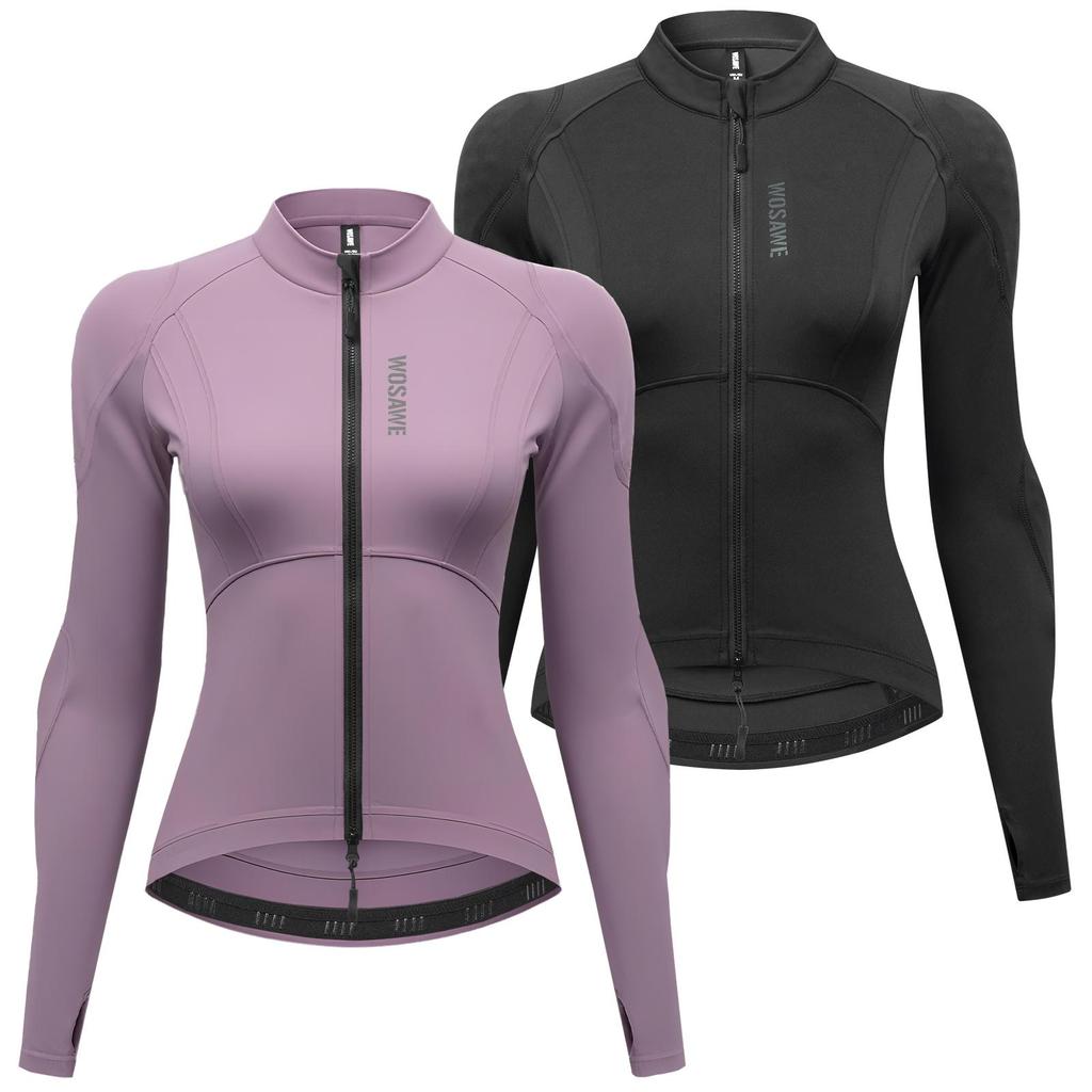 Wosawe Damen CE-zertifizierte Fahrerbekleidung, winddichter Rückenprotektor, Schulter- und Ellbogenprotektoren, abnehmbarer weicher Protektor, Motorradjacke