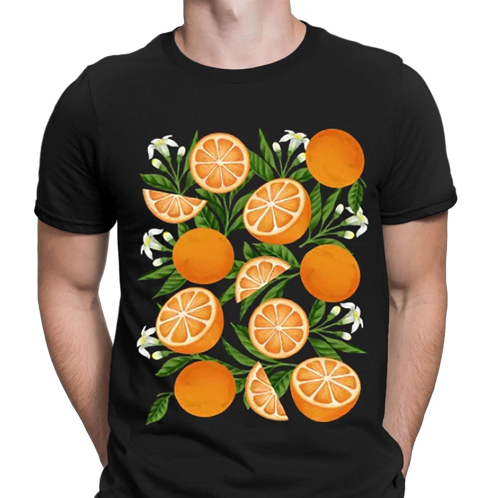 

Botanical Orange Flower Fruit Citrus Spring Gift Vintage Mens T-Shirts Top #NED S