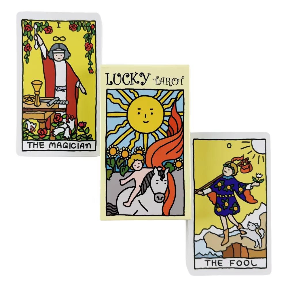 10.3*6cm Lucky Tarot Cards: A 78-card Cute Deck for Beginners Kawaii Tarot Cards