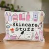 1pc Fashionable Skincare Stuff Travel Cosmetic Bag - Durable Zipper, Odorless, Lightweight Design for Men&Women,for Toiletries