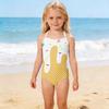 Girls One Piece Swimsuit Kids Summer Swimwear Children Beachwear Toddler Bathing Suit with Ice Cream Cone Print for Outdoor Water Activities
