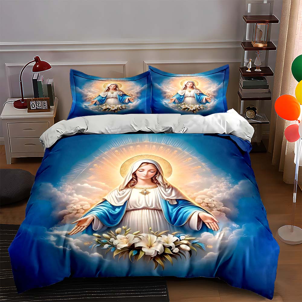 

Religious figure imagery. Bedding Duvet cover sets Duvet covers Pillowcases gifts (1 * Duvet Cover 2 * Pillowcases, without duvet insert) 135x200cm