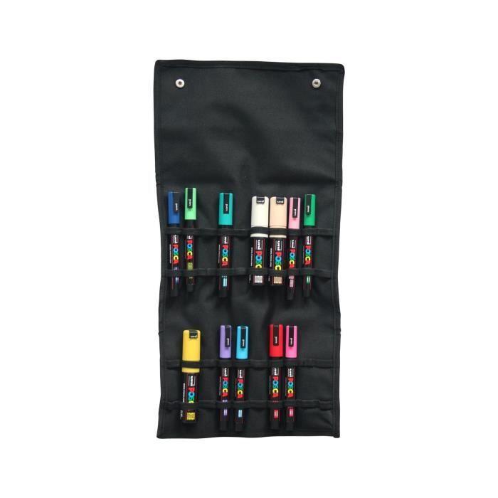 Trousse de rangement - Posca - Noir - Pour 20 feutres - Mixte - Adulte