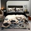 Retro Flower Pattern 3D Printed Quilt Cover Elegant Simple Style Bedding Set Luxury Soft Home Textiles Duvet Cover Pillowcases