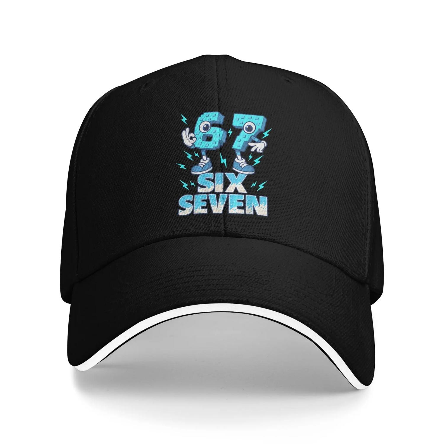 67 Six Seven 6 7 Funny Italian Brainrot Gaming Meme Baseball Cap Men Design Trucker Hat Summer y2k Running Hippie Snapback Cap Adjustable