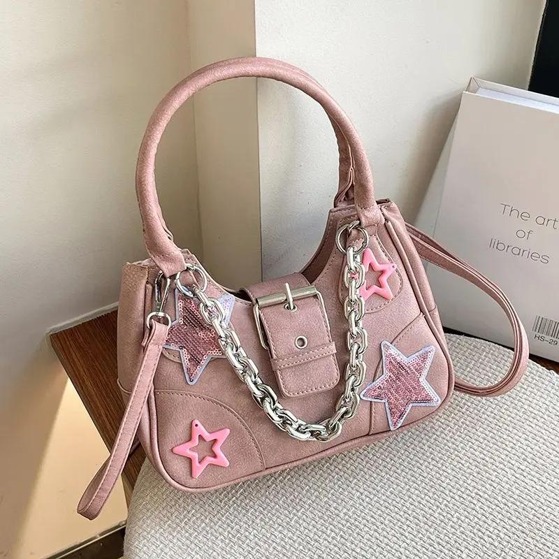 

Розовая сумка кроссбоди для женщин винтажные байкерские сумки сумка полный комплект