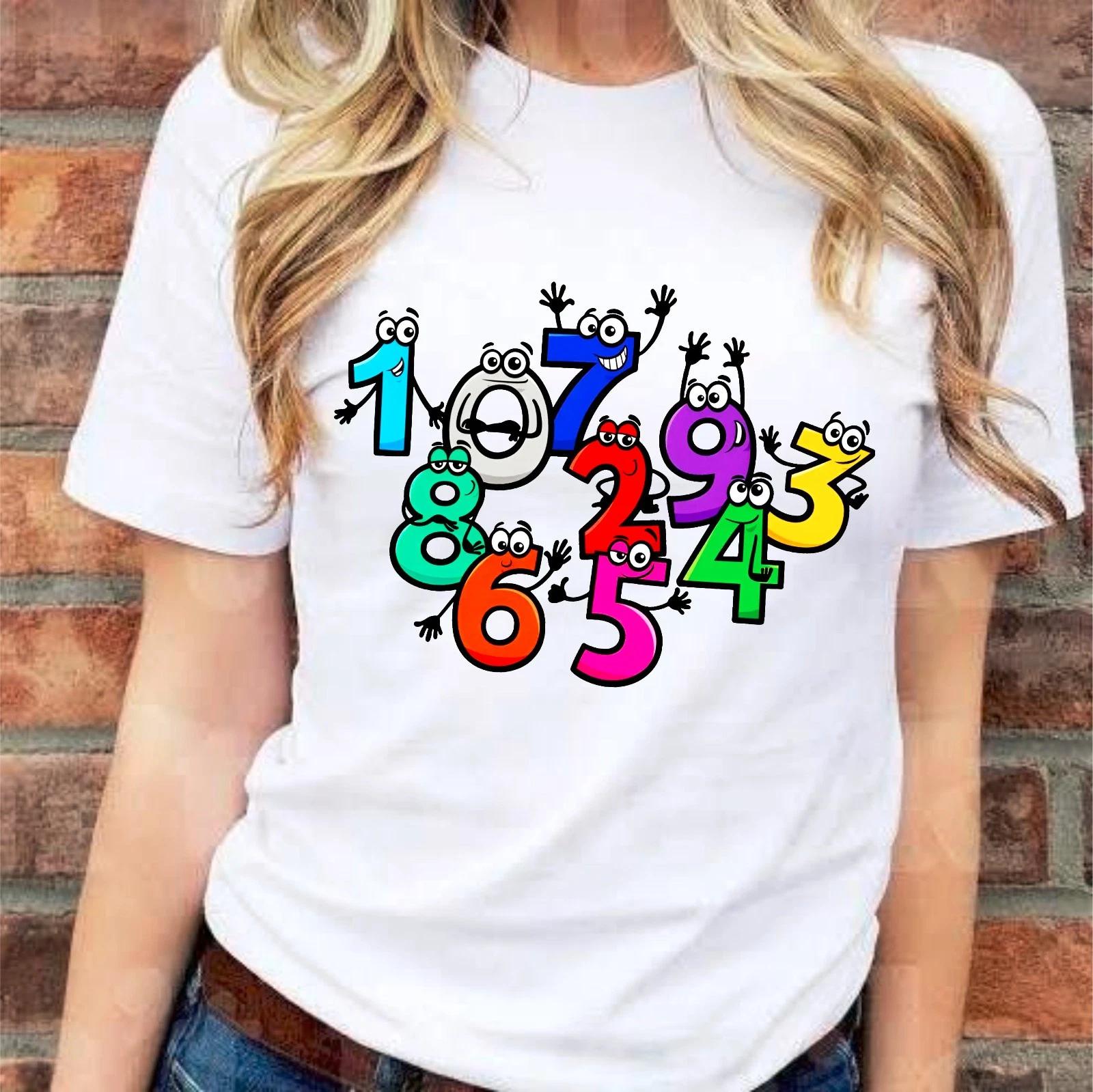 Футболка «День чисел», Цветные математические символы, Всемирный день книги 2026, Футболка с символами чисел 4XL