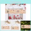 Charming Wooden Square Window Hanging Ornaments For Festive Christmas Tree Decor