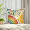 Regenbogen Alphabet Lern Design Kissen Kissenbezug Polyester Kissenbezug Dekokissen Kissenbezug Haus Auto Sofa Dekor